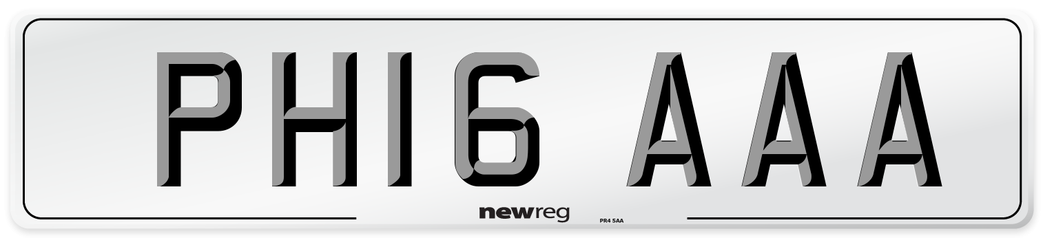PH16 AAA Number Plate from New Reg